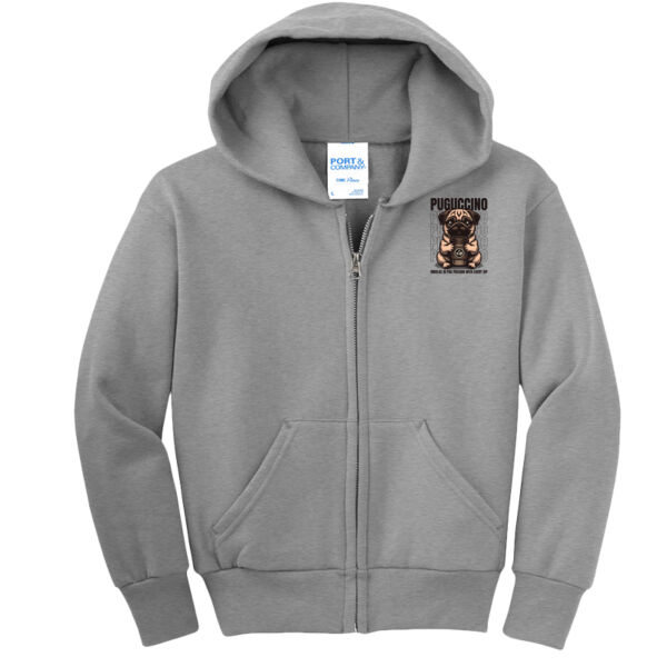 Port & Co. ® - Youth Core Fleece Full Zip Hooded Sweatshirt Thumbnail