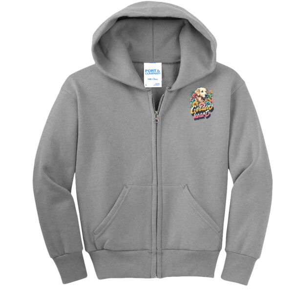 Port & Co ® - Youth Core Fleece Full Zip Hooded Sweatshirt Thumbnail