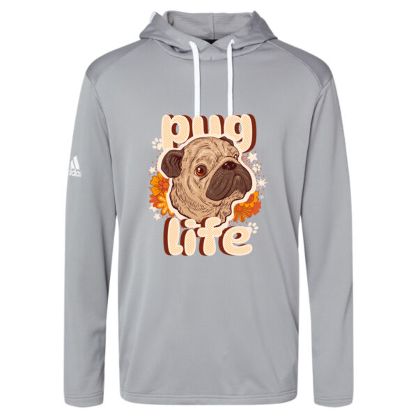 Adidas ® - Men's Textured Mixed Media Midweight Hooded Sweatshirt Thumbnail