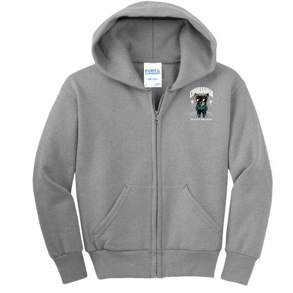 Port & Co ® - Youth Core Fleece Full Zip Hooded Sweatshirt Thumbnail