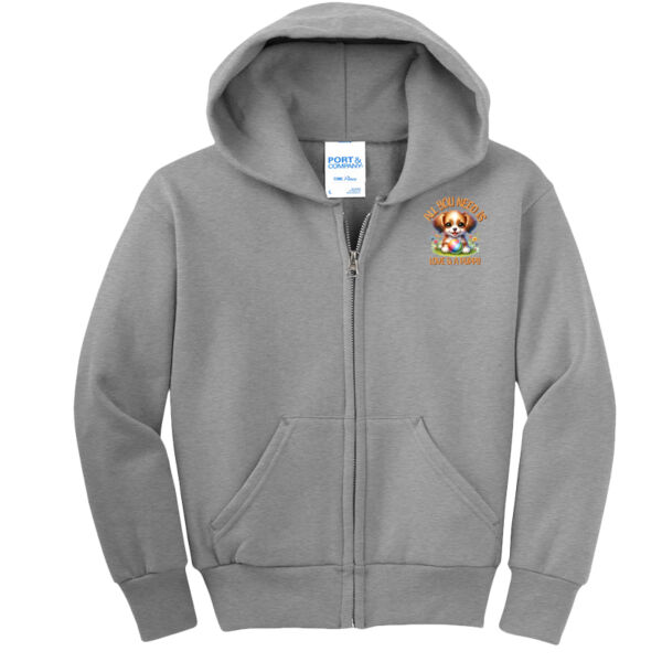 Port & Co ® - Youth Core Fleece Full Zip Hooded Sweatshirt Thumbnail