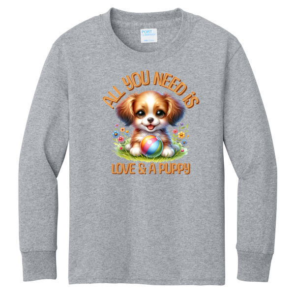 Port & Co ® - Youth Long Sleeve Core Cotton Tee Thumbnail