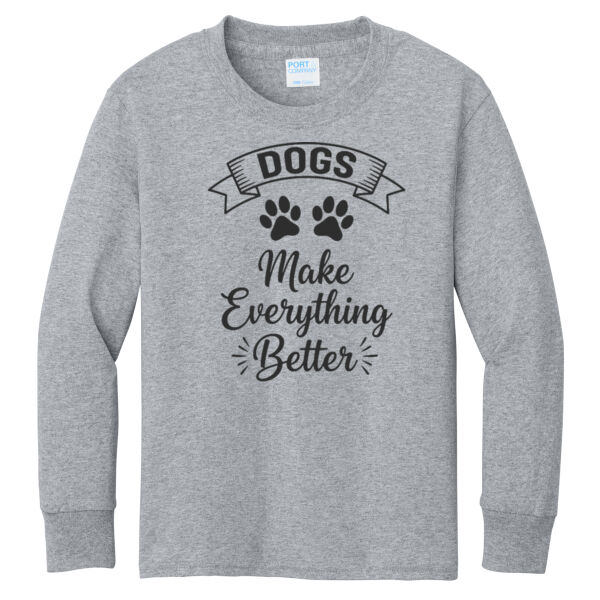 Port & Co ® - Youth Long Sleeve Core Cotton Tee Thumbnail