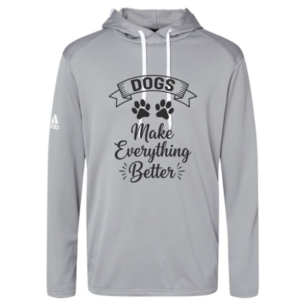 Adidas ® - Men's Textured Mixed Media Midweight Hooded Sweatshirt Thumbnail