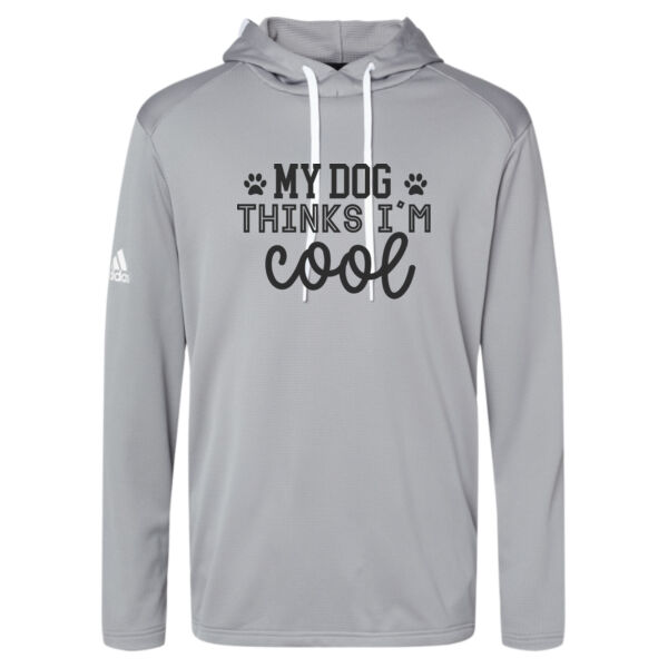 Adidas ® - Men's Textured Mixed Media Midweight Hooded Sweatshirt Thumbnail