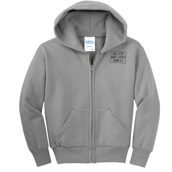 Port & Co ® - Youth Core Fleece Full Zip Hooded Sweatshirt Thumbnail