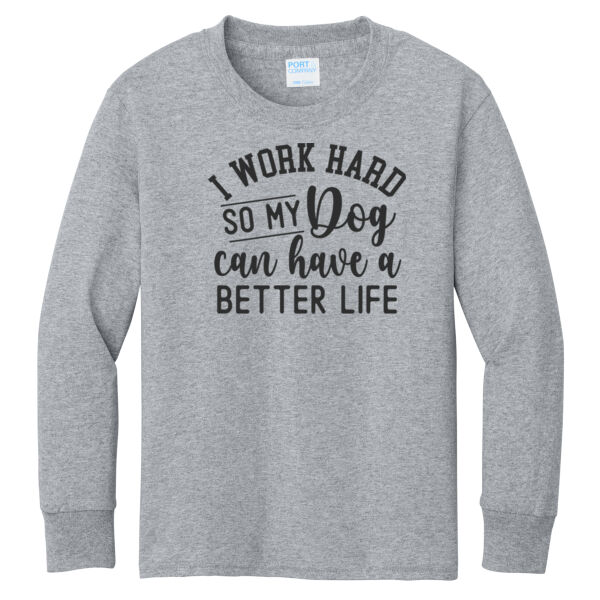 Port & Co ® - Youth Long Sleeve Core Cotton Tee Thumbnail