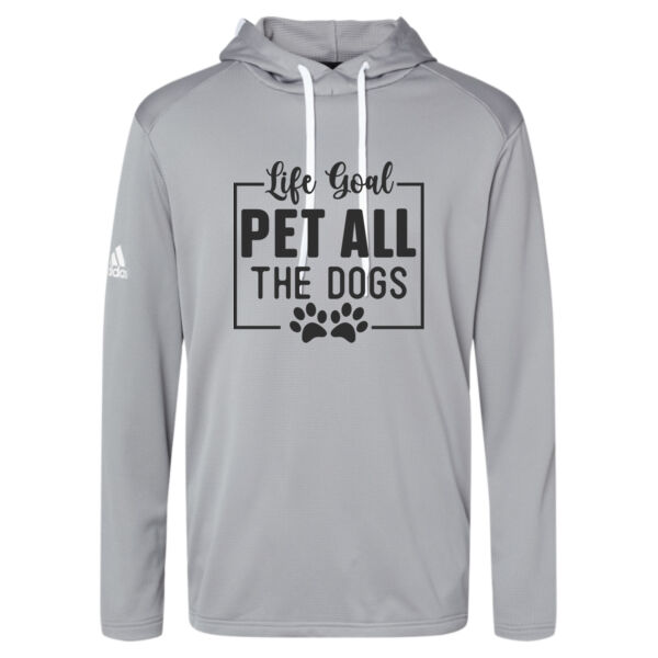Adidas ® - Men's Textured Mixed Media Midweight Hooded Sweatshirt Thumbnail