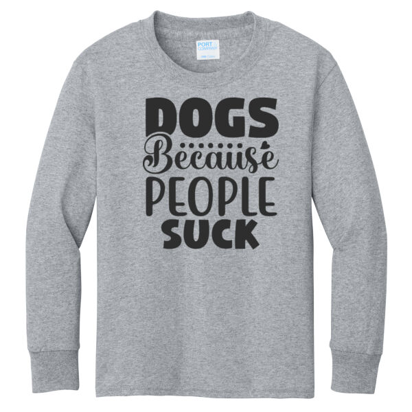 Port & Co ® - Youth Long Sleeve Core Cotton Tee Thumbnail