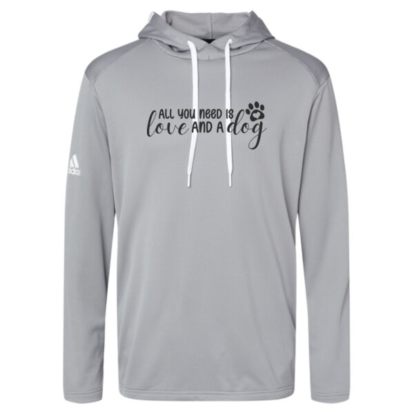 Adidas ® - Men's Textured Mixed Media Midweight Hooded Sweatshirt Thumbnail