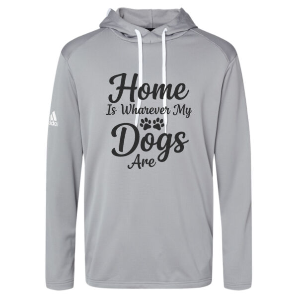 Adidas ® - Men's Textured Mixed Media Midweight Hooded Sweatshirt Thumbnail