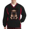 Tipped V Neck Raglan Wind Shirt Thumbnail