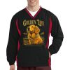 Tipped V Neck Raglan Wind Shirt Thumbnail