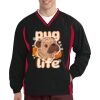Tipped V Neck Raglan Wind Shirt Thumbnail